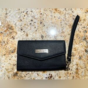 Kate Spade Black Saffiano Wristlet Envelope Wallet